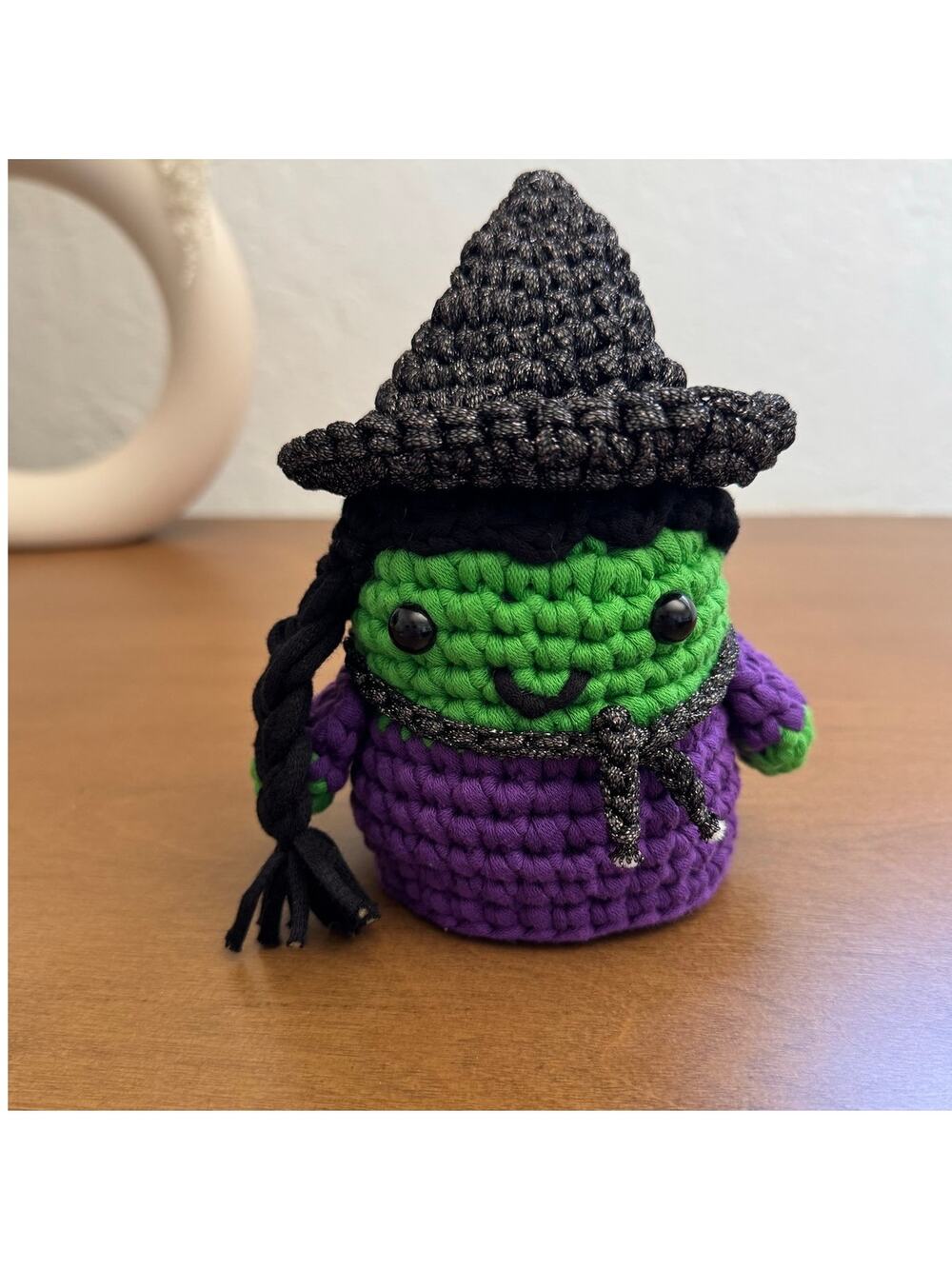 *Pre-Made Plushie* Woobles Wicked Elphaba Thropp Collectible Crochet Character